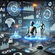 AI-powered digital marketing dashboard showing ad targeting and analytics