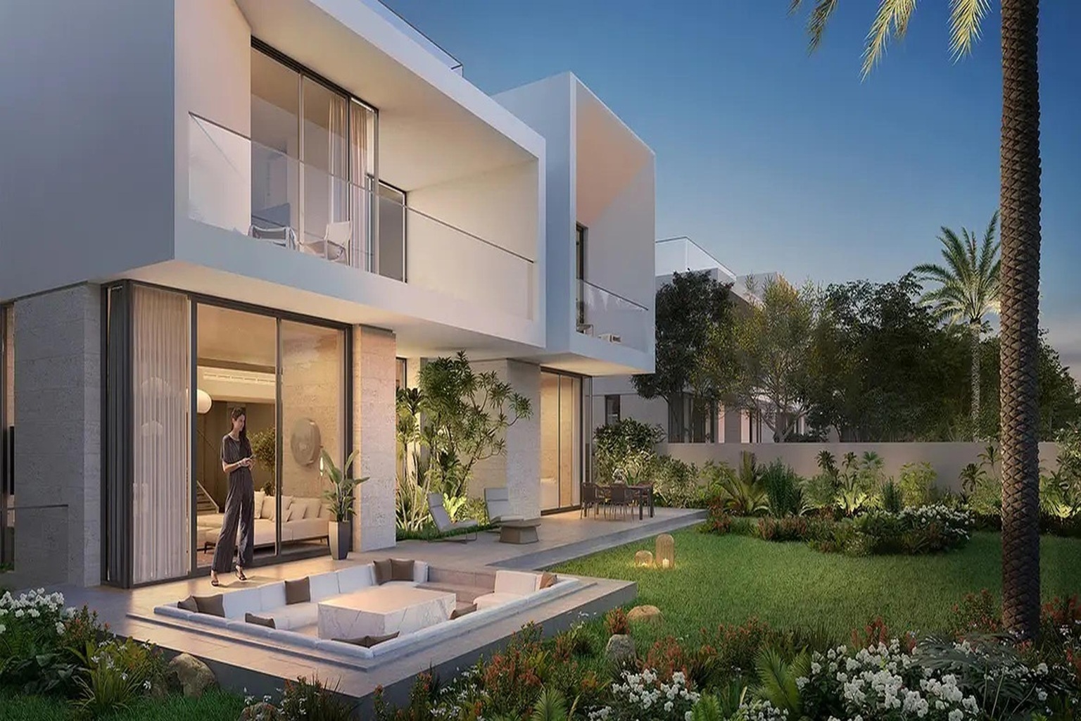 Address Villas Hillcrest Dubai – Luxury 5-Bedroom Villa Exterior with Water Features