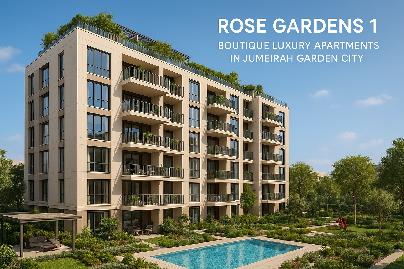 Rose Gardens 1—Boutique modern residential development with rooftop gardens in Jumeirah Garden City